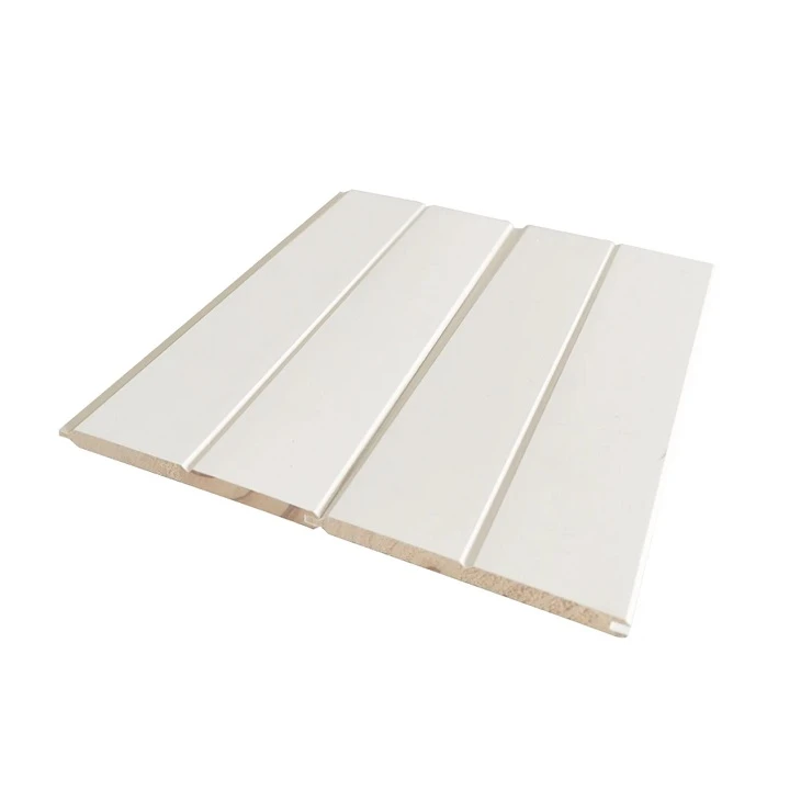 White Primed Wood TG Wall panel Shiplap